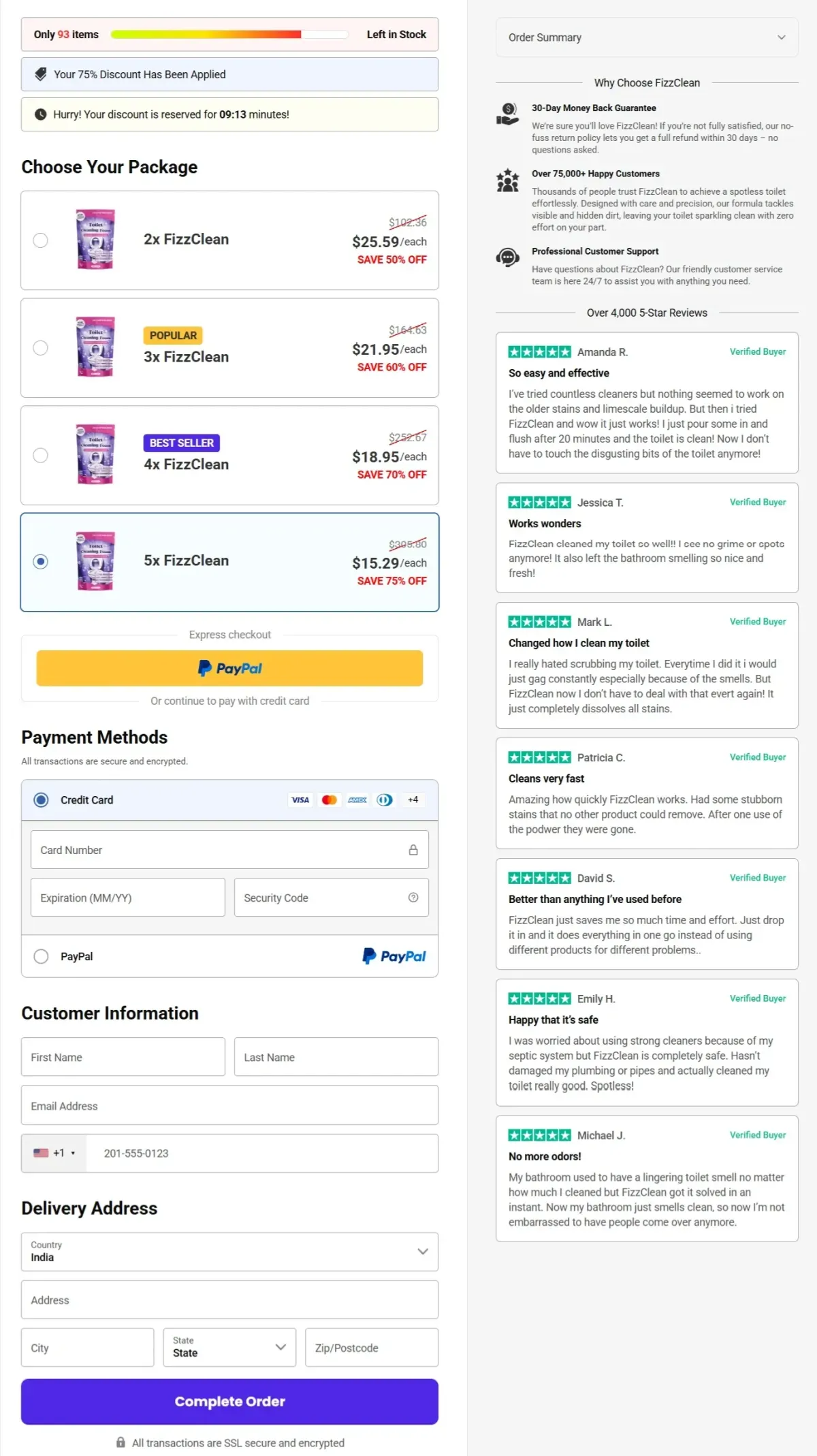 FizzClean® Secure Checkout and Encryption